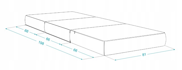 Materac turystyczny 80x200 wymiary rozłożony